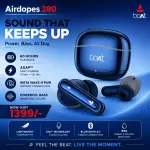 boAt Airdopes 280 TWS Wireless Earbuds | 60 Hours Playback | Bluetooth 5.3 | ENx Calling | ASAP Fast Charging