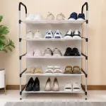 5 Layer Portable Shoe Rack | Foldable Dustproof Shoe Storage Organizer | Space Saving Shoe Stand for Home